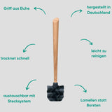 Klobürste mit Holzgriff ohne Borsten